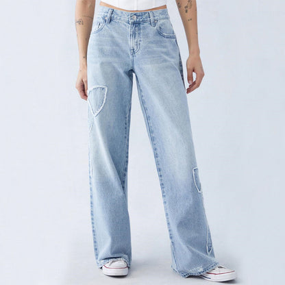 Frayed Butterfly Jeans