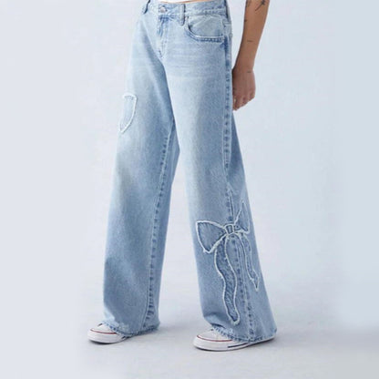 Frayed Butterfly Jeans